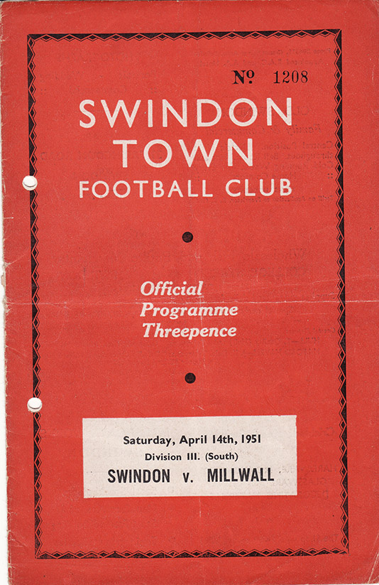 <b>Saturday, April 14, 1951</b><br />vs. Millwall (Home)